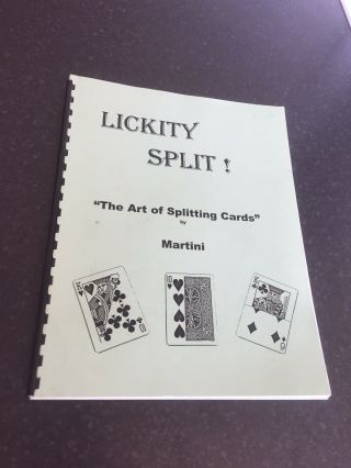 Vintage Magic Trick Book Lickity Split The Art Of Card Splitting By Martini
