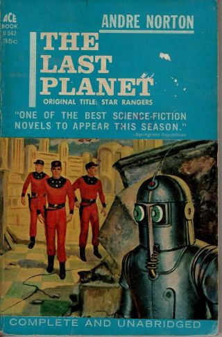The Last Planet By Andre Norton 1953 1st Ed Pb Ace D - 542 G,  Cond Sci - Fi
