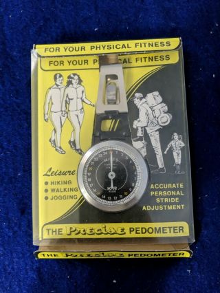 Vintage 1970s Precise Pedometer Adjustable Mechanical Made In Germany