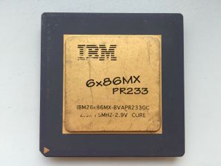 Ibm 6x86mx Pr233 6x86mx - Bvapr233gc,  6x86 Cpu,  Rare Vintage Cpu,  Gold