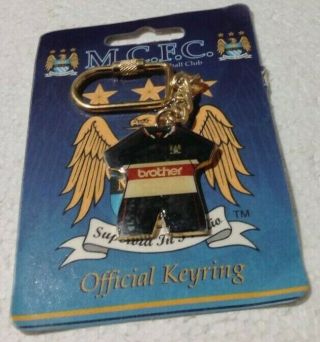 Manchester City Fc Brother Kit Vintage Keyring
