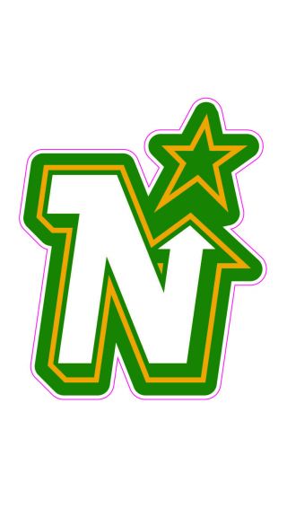 Minnesota North Stars Retro Hockey Decal - 1.  75 X 2.  25 "