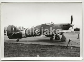Raf Hurricane Aircraft Pz865 Vintage Photo