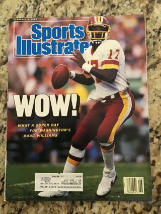 February 8 1988 Doug Williams Washington Redskins Football Sports Illustrated