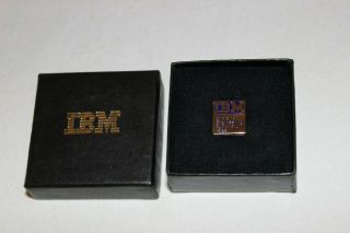 Vtg 1989 Ibm Computer Systems Engineering Symposium Pin & Box 1/10 10k Gold