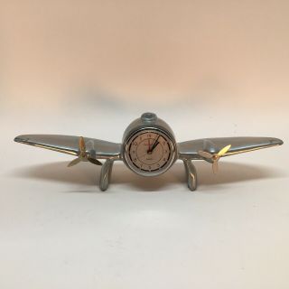 Vintage Airplane Sarsaparilla Decorative Desk Clock 1980 