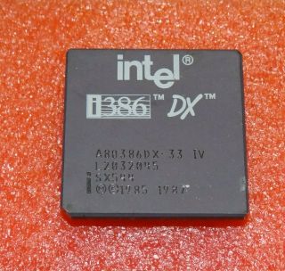 Intel Sx544 A80386dx - 33 Iv 33mhz Cpu Vintage 386