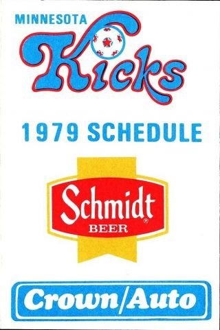 1979 Minnesota Kicks North American Soccer League Pocket Schedule