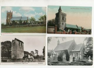 100 Vintage Postcards: Gb Uk Churches Abbeys Cathedrals