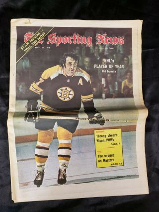 April 21,  1973 The Sporting News Phil Esposito Of The Boston Bruins