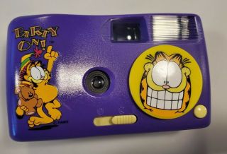 Talking Garfield 35mm Camera Vintage Akica Paw Celebration Camera Rare