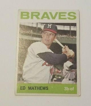 1964 Topps 35 Ed Mathews Milwaukee Braves Vintage