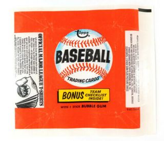 1974 Topps Baseball Empty Wax Wrapper T - Shirt Variation
