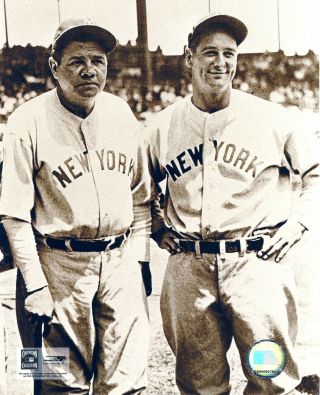York Yankees Greats Babe Ruth And Lou Gehrig Classic In Road Uniforms