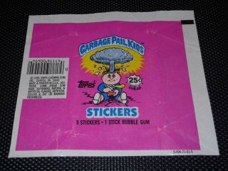 Vintage Garbage Pail Kids 1985 Series 1 Os1 Wax Pack Flattened Wrapper