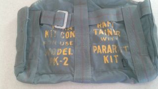 Vintage Military Pararaft Parachute Container Carrying Case Bag Pk - 2