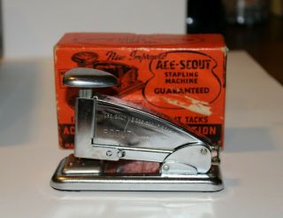 Vintage Ace Scout Stapling Machine Model No.  202 W/original Box