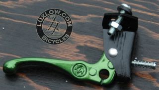 Green Old School Bmx Bike Mx Alloy Brake Lever Fixed Gear Fixie Vintage Bicycle