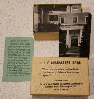 Vintage Bible Characters Card Game Trivia 100 Cards Complete Boxed Rules