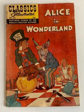 Classics Illustrated 49 Alice In Wonderland 1968 Painted Cover Vintage Comic