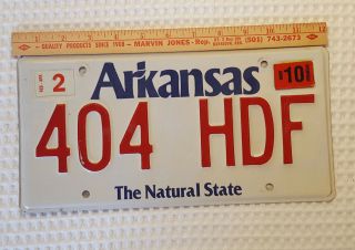 Vintage Arkansas The Natural State License Plate 404 Hdf 2010