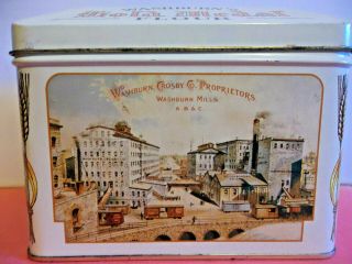 Fine Vintage WASHBURN ' S GOLD MEDAL FLOUR General Mills Recipe Tin Box Hong Kong 3
