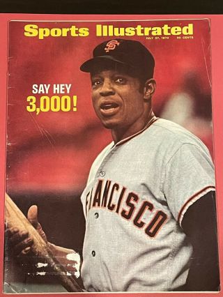 Willie Mays 3,  000th Hit Sports Illustrated July 27,  1970