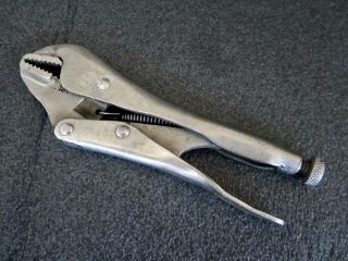 Vintage Petersen Vise Grip No.  7 Straight Jaw Locking Pliers 7r Single Lever Usa
