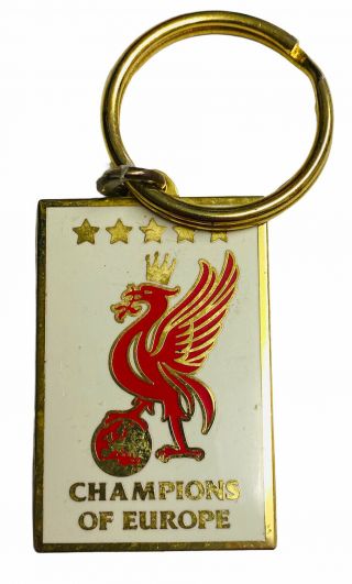 Liverpool F.  C Vintage 5 Stars Champions Of Europe Keyring