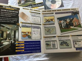 Vtg 1997 3D Home Architect Deluxe PC Software Windows 3.  1 95 CD - ROM Plans 3