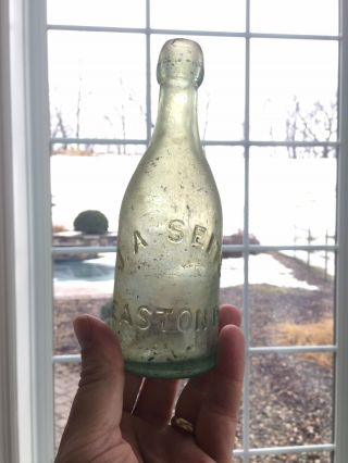 Vintage Easton,  Pa J.  A.  Seitz Pony Squat Blob Top Bottle