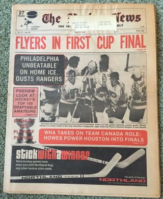 Flyers In First Cup Final,  John Bucyk,  The Hockey News,  May 17,  1974,  Vol.  27,  33