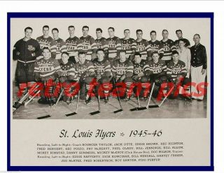 1945 - 46 St.  Louis Flyers Reprint Hockey Team Photo