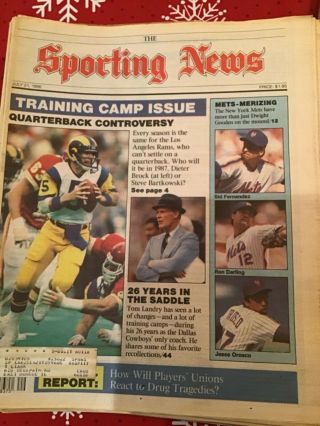 July 21 1986 Dieter Brock Los Angeles Rams Football The Sporting News Old Landry