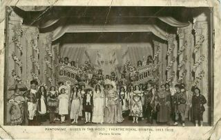 Theatre Royal Bristol Babes In The Wood Pantomime Vintage Rp Postcard C