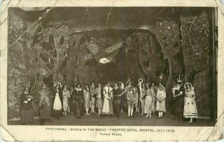Theatre Royal Bristol Babes In The Wood Pantomime Vintage Rp Postcard A
