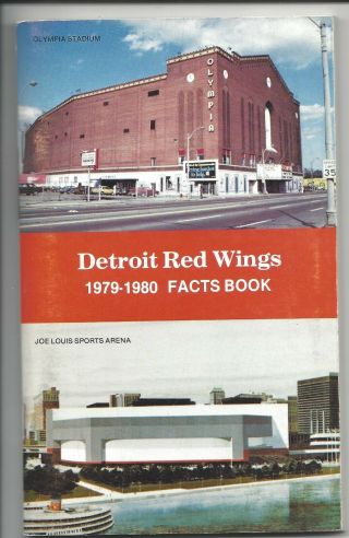 1979 - 80 Detroit Red Wings Hockey Media Guide Facts Book