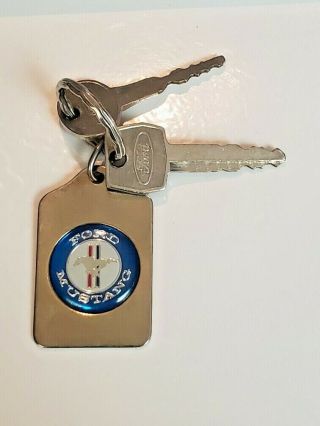 Vintage Ford Mustang Keyring Key Fob With Keys
