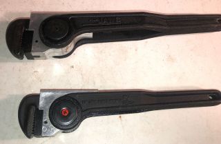 Toyang Tools 10 " & 13” Pipe Wrench Vintage Jaws J1010 Self - Adjusting Ratcheting