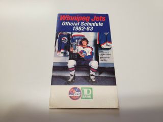 Rs20 Winnipeg Jets 1982/83 Nhl Hockey Pocket Schedule - Molson