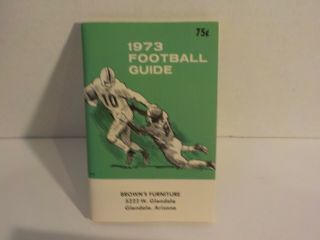 N Nfl Pro Football Guide 1973 Reference Book Pamphlet Brown 