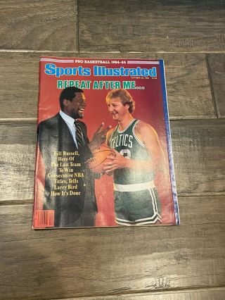 Vintage Sports Illustrated Si 10/29/84 Larry Bird Bill Russell Boston Celtics