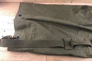 Vintage Military Duffel Bag US Army Canvas OD Green 2