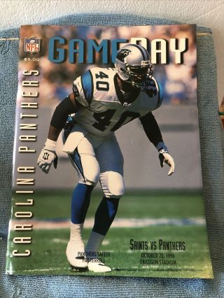 October 20,  1996 Carolina Panthers Game Day Program
