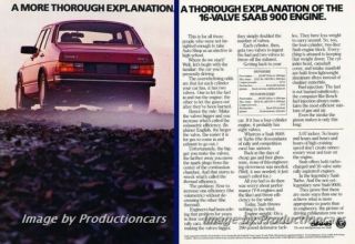 1986 Saab 900s And Turbo 2 - Page Advertisement Print Art Car Ad J713