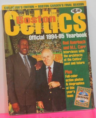 1994 - 95 Boston Celtics Yearbook,  The Last Year Of The Boston Garden