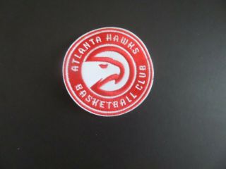 Atlanta Hawks " Red & White Embroidered Iron On Patches 3 X 3