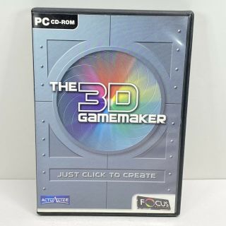Vintage 3d Gamemaker Creator Pc Cd - Rom Computer Design Software Windows 95/98