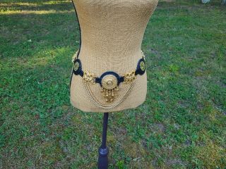 Vintage Body Chain Belt Gold Plated Body Jewelry,