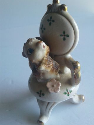 Vintage Japanese Porcelain Squirrel Animal In Chair Figurine Collectable 4.  5 "